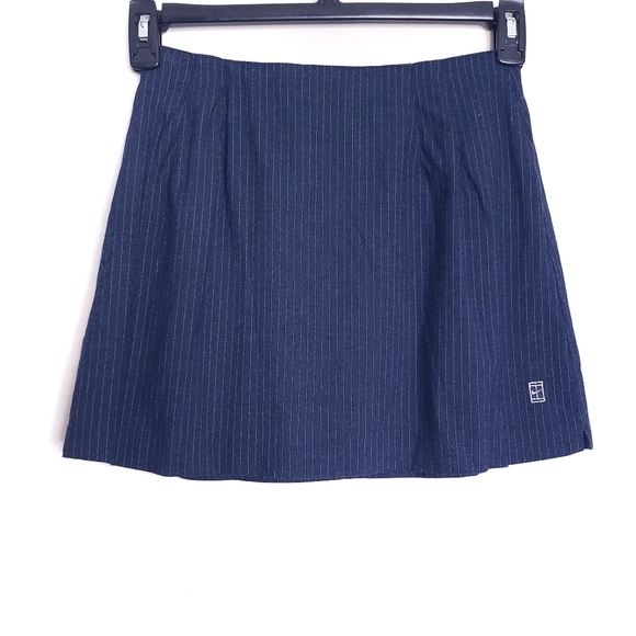 Nike Navy Blue Pinstripe Athletic Skirt Girls Size Medium 8-10 - Picture 1 of 9